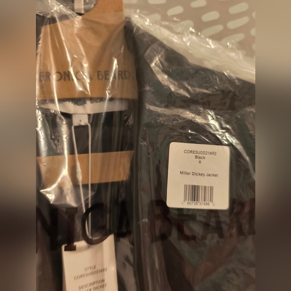 NWT Miller Dickey JacketBlack Flap-Pocket Double-Breasted Blazer Sz 6 - Picture 8 of 12